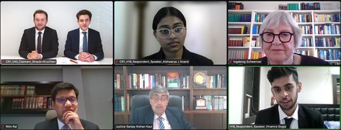 Collage aus Screenshots einer Videokonferenz